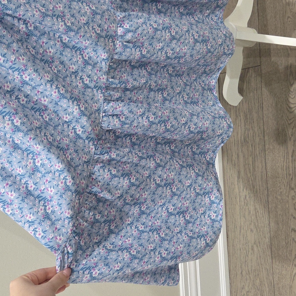 Chic Blue Floral Midi Dress - Picture 6 of 11